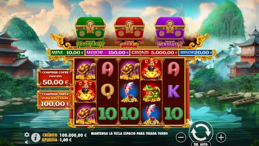 Diseño de la slot Chests of Cai Shen