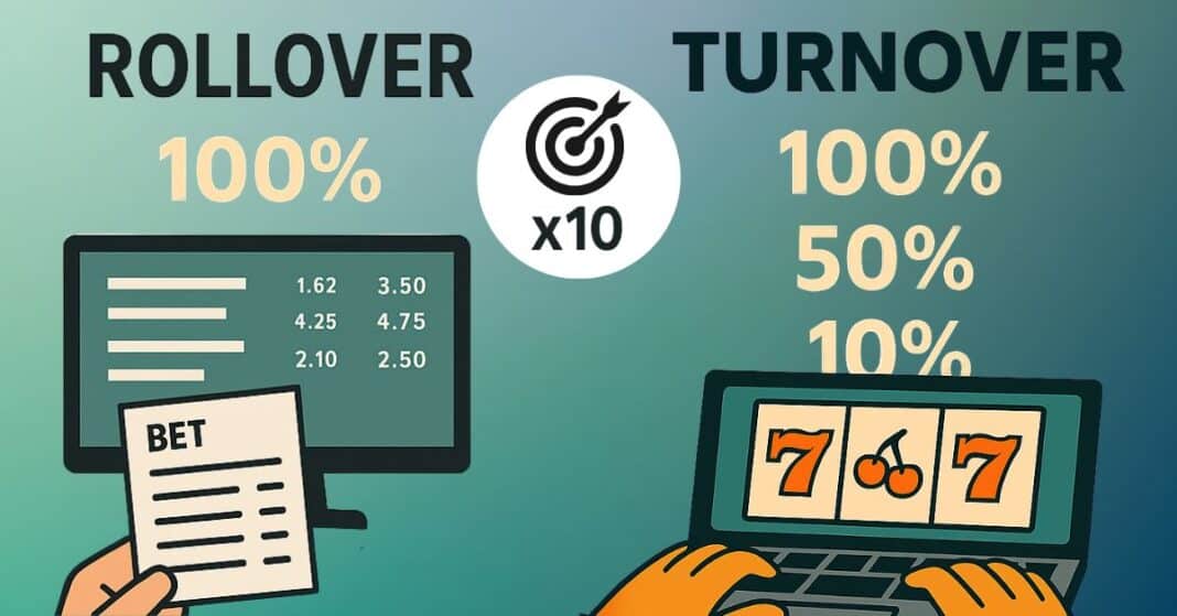 Rollover y Turnover en bonos de bienvenida y promociones