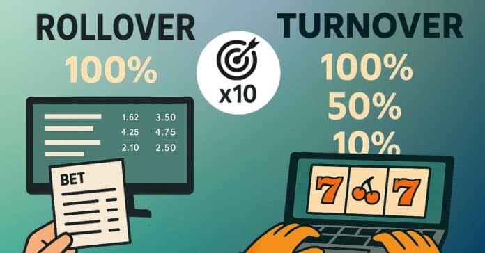 Rollover y Turnover en bonos de bienvenida y promociones