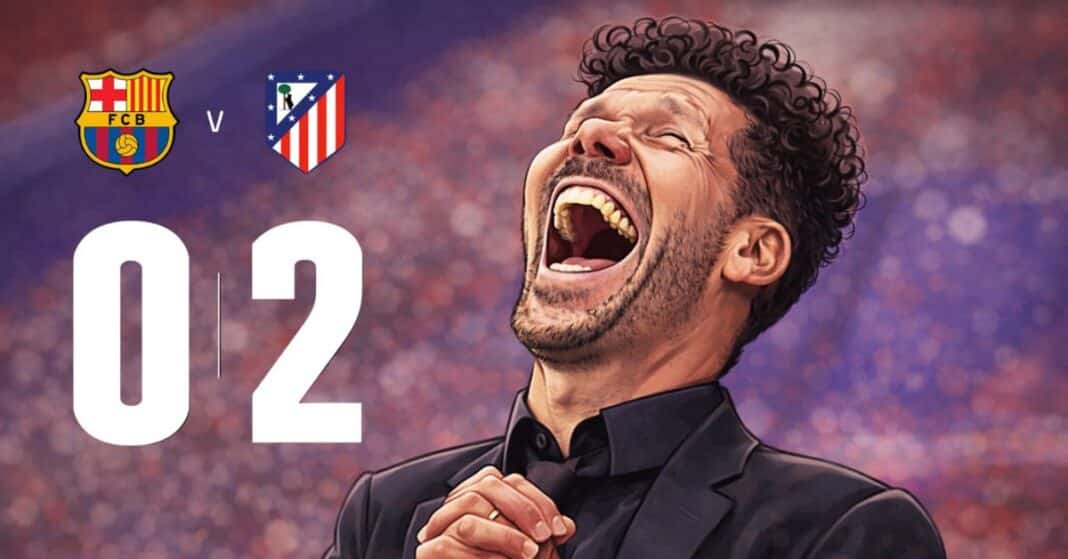 Diego Simeone consigue su primera victoria en el Camp Nou